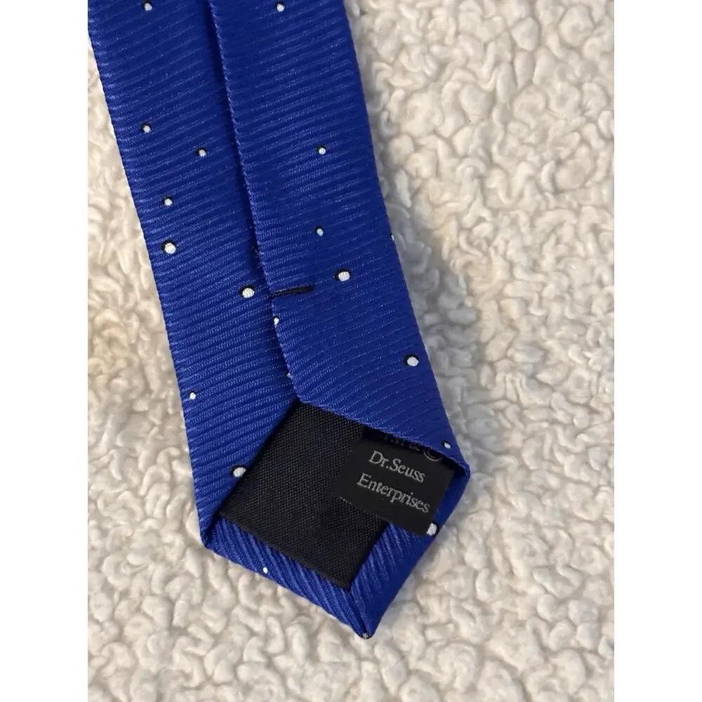 Dr.‎ Seuss Grinch Christmas Necktie Blue Snow Scene Holiday Novelty Tie Mens